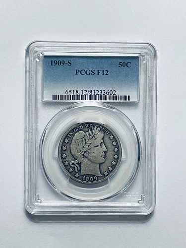 1909-S バーバー ハーフダラー PCGS F12