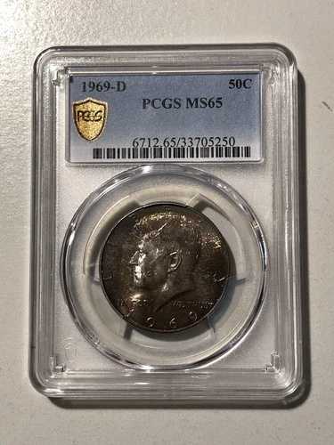 1969年 D・ケネディ・ハーフダラー PCGS MS65 トゥルービューエンドロールトナー付き 56,760円