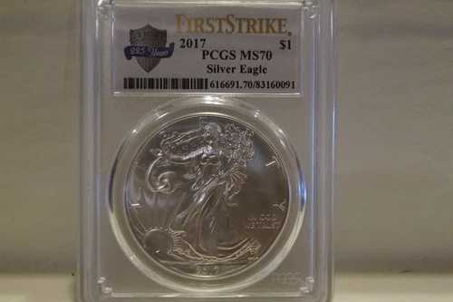 2017年 PCGS $1 MS70 F/S ASE 225周年記念ラベル付き