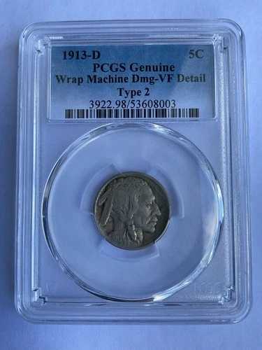 1913年 Dバッファローニッケル 5C タイプ2 PCGS 純正 VF 詳細 53608003