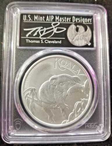 2022年 P オーストラリア コアラ PCGS 1オンス .9999 シルバー MS70 ファーストストライク クリーブランド POP 12