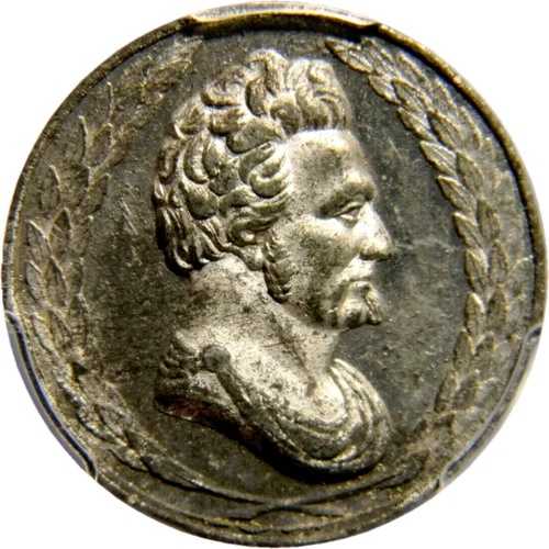 1860年 エドウィン・フォレスト・E・ヒル トークンコイン ディーラー PCGS UNC 詳細 ラヴェット (03-3)