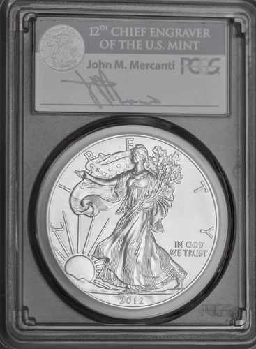 2012-W 1ドル シルバー アメリカンイーグル PCGS SP69 ファーストストライク マーカンティ