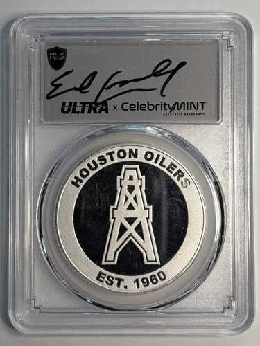 2025 NFL 殿堂入りシルバー ヒューストン・オイラーズ アール・キャンベル 直筆サイン入り PCGS PL