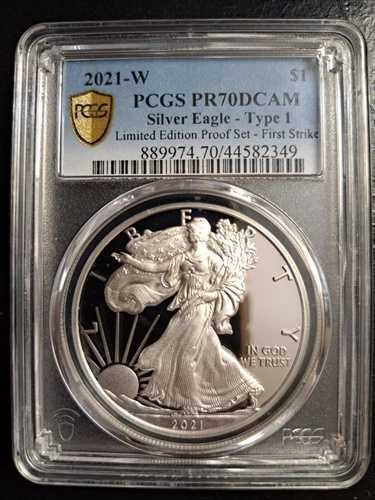 2021-W プルーフ シルバー イーグル T-1 PCGS PR70 DCAM 限定版セット ファーストストライク 56,265円