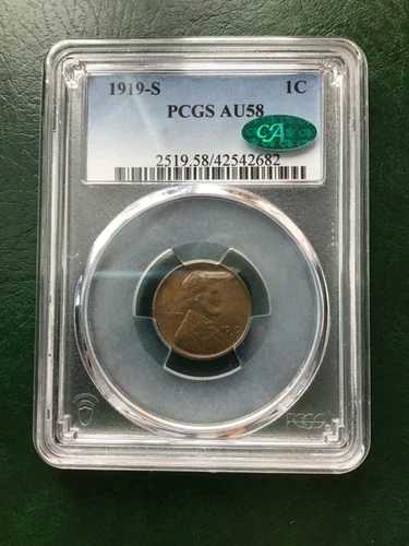 1919-S リンカーン セント PCGS CAC AU58 プリティー ペニー!