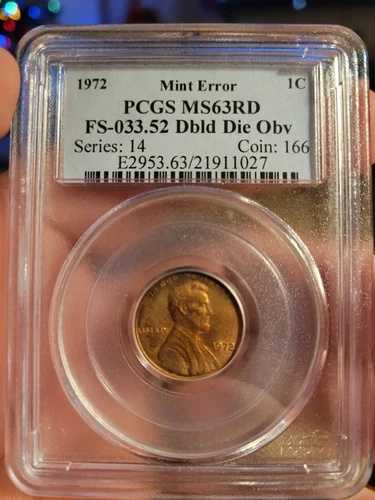 1972年 DDO リンカーンセント PCGS MS-63 レッド