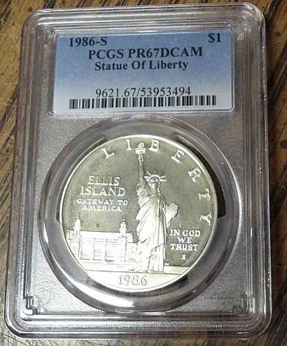 PCGS PR67 DCAM 1986-S 自由の女神記念銀貨 #53953494