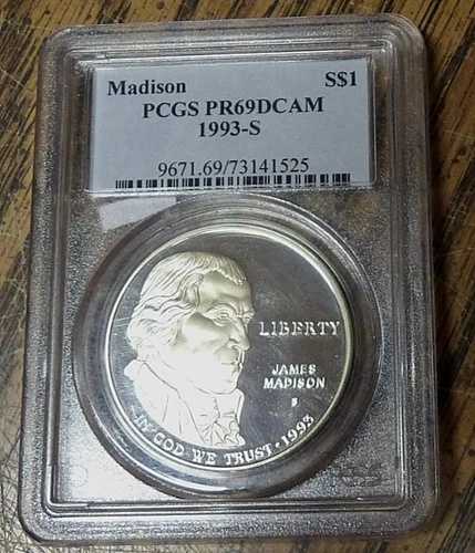 PCGS PR69 DCAM 1993-S マディソン記念銀貨 #73141525