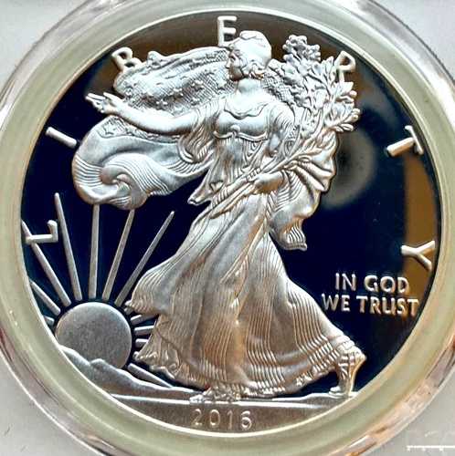 2016 W アメリカン $1 シルバー イーグル プルーフ PR70 PCGS 米国ドル 1オンス .999