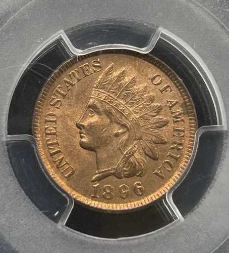 1896年インディアンセント 1C PCGS MS64 RB レッドブラウン - Gen 4ホルダー