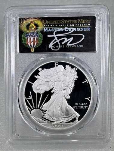 2020 W プルーフ シルバー イーグル PCGS PR70 クリーブランド 発行初日 FDI デンバー