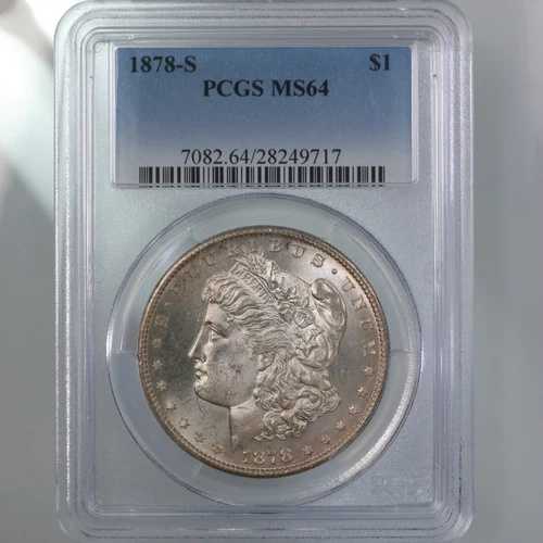 1878-S モルガン $1 PCGS認定 MS64 サンフランシスコ造幣局発行 銀貨