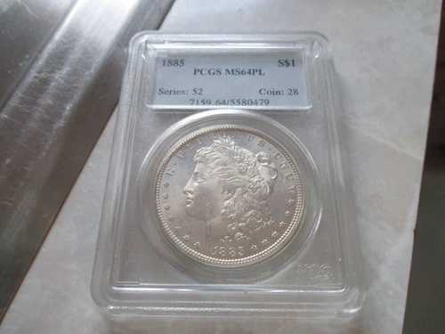 1885年 P モルガン銀貨 PCGS MS64PL