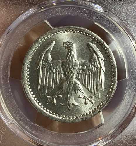 ドイツ、ワイマール共和国、3マルク 1924 A、ベルリン 魅力的な銀貨 PCGS MS63 70,180円