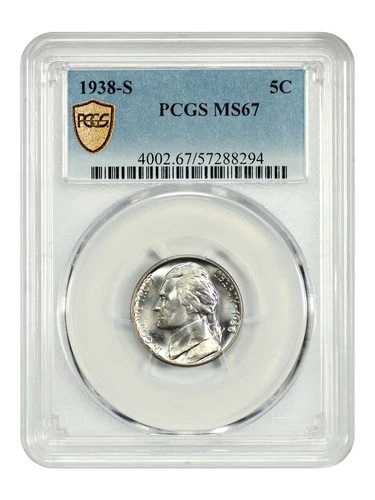 1938-S 5C PCGS MS67 - ジェファーソンニッケル