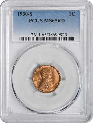 1930年S/S リンカーンセント RPM 3 MS65RED PCGS