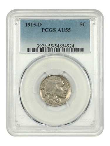 1915-D 5C PCGS AU55 - バッファローニッケル