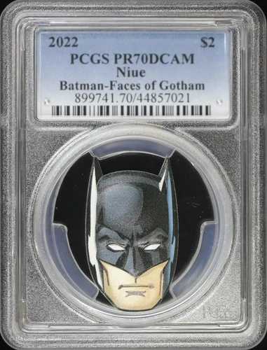 2022年 ニウエ プルーフ 1オンス シルバー バットマン - フェイセズ・オブ・ゴッサム PCGS PR 70 DCAM | DCコミックス