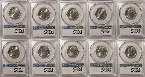 2020年 P&D 国立公園 10枚入り 25セント コイン クォーターセット PCGS MS67 アメリカ国旗 コウモリコイン