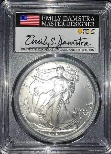 2021年 シルバーイーグル - ビジネスストライク - タイプ2 - PCGS MS70 FS ファーストストライク エミリー D