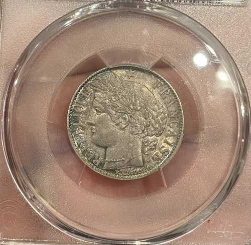 1フラン 1887-A PCGS MS62 フランス Gad-465a F-216-