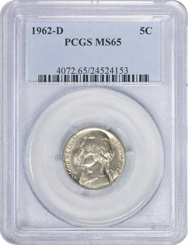 1962-D ジェファーソン ニッケル MS65 PCGS