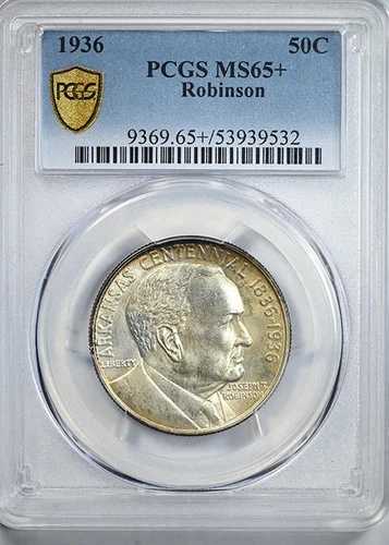 1936年 ロビンソンクラシック記念ハーフダラー 50セント PCGS MS65+