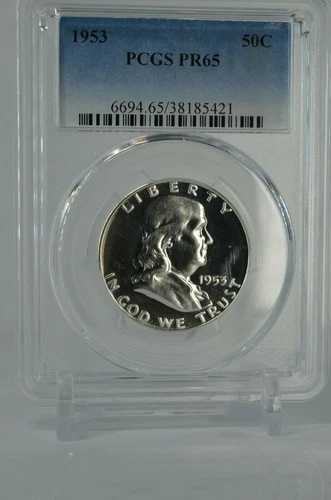 PR65 1953 PCGS グレーディング済み フランクリン シルバー ハーフダラー プルーフコイン 希少 未流通
