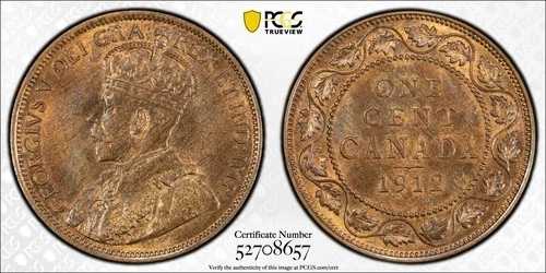 1912年カナダ大セント硬貨 PCGS MS65RB｜WORLD RESOURCE【QUEEN店】