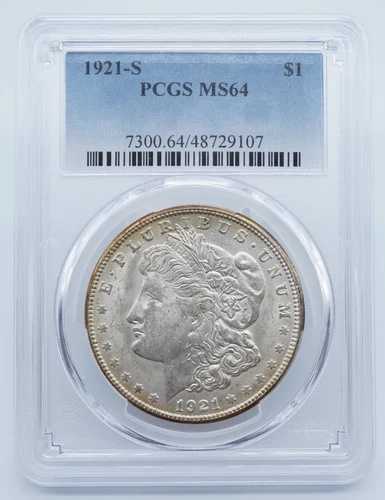 1921年 S モーガン銀貨 1ドル PCGS MS64 - U1260