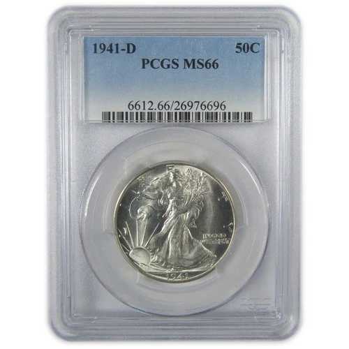 1941年 D リバティウォーキング ハーフダラー MS 66 PCGS シルバー SKU:I19889