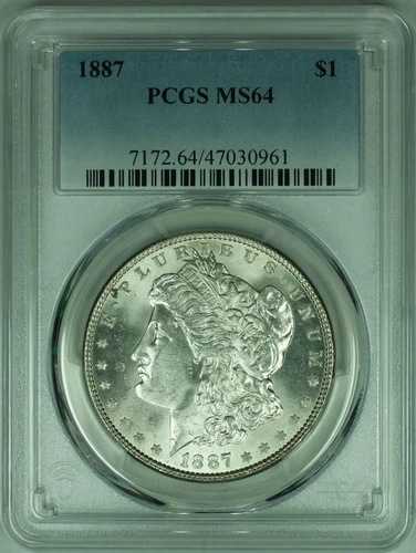 1887年 モルガン銀貨 PCGS MS-64 (39A)
