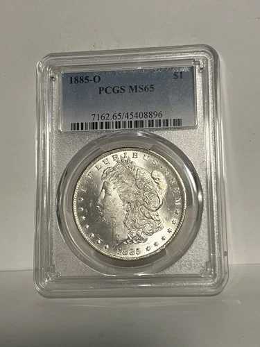 1885-O モルガン ダラー、PCGS MS65、コントラストの素晴らしい研究!