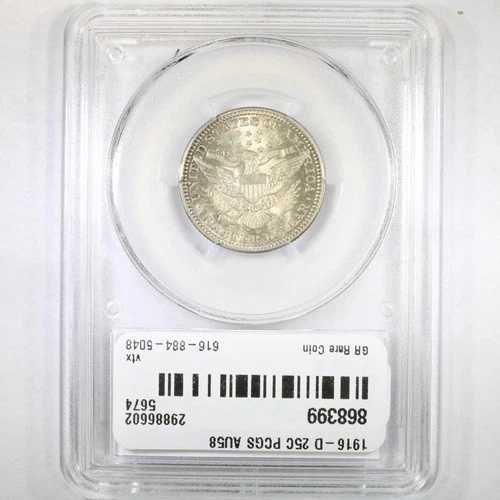 1916-D 25C PCGS AU58 - バーバークォーター
