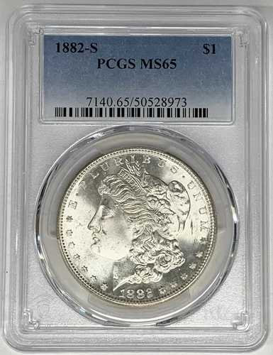1882-S モルガン銀貨 PCGS MS 65 (40) C