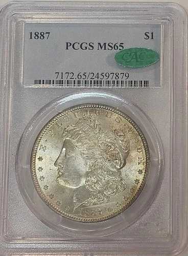 1887年、PCGS、MS-65、モルガン銀貨