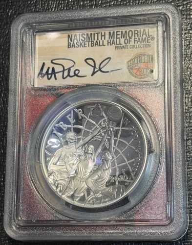 PCGS PR70DCAM 2020年 初日発行 サイン入り マジック・ジョンソン バスケットボール シルバー 1ドル
