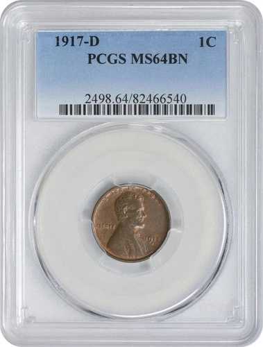 1917-D リンカーン セント MS64BN PCGS
