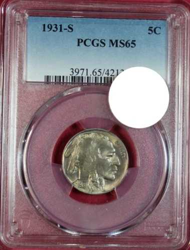 1931-S バッファローニッケル PCGS MS65