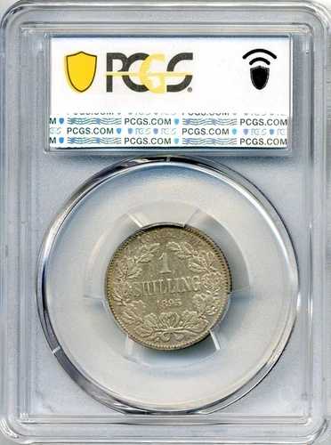 1895年南アフリカ1シリング - チョイス・ベリーファイン、PCGS VF35