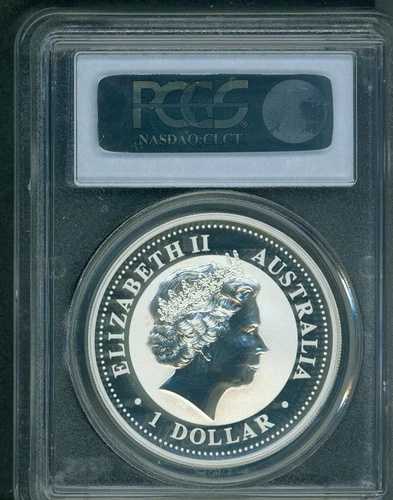 2007年 オーストラリア クーカブラ 1オンス 1ドル銀地金コイン PCGS MS70