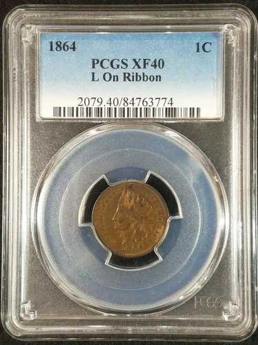 1864年 L インディアンヘッド セント PCGS XF40 2079.40/84763774 希少コイン
