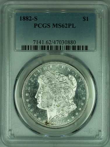 1882-S モルガン銀貨 PCGS MS-62PL (35)