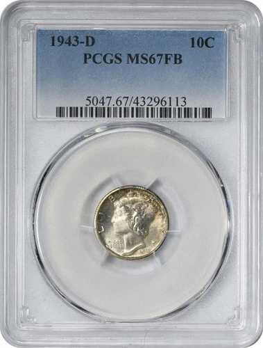 1943-D/D マーキュリー シルバー ダイム RPM 2 MS67FB PCGS｜WORLD RESOURCE【QUEEN店】