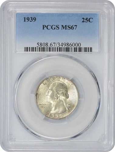1939-P ワシントン クォーター MS67 PCGS｜WORLD RESOURCE【QUEEN店】