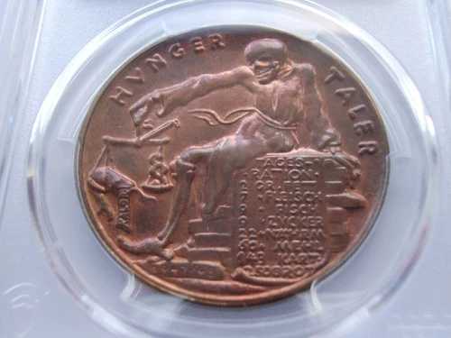 ドイツ「死」飢餓ターラー 1948年 G.ゲッツ作 真鍮メダル 36mm PCGS SP64｜WORLD RESOURCE【QUEEN店】