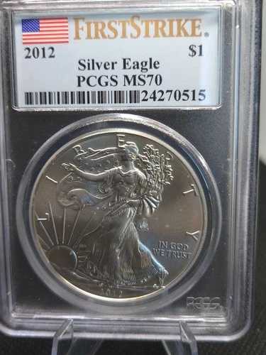 2012年 アメリカン シルバー イーグル | ミントマークなし | PCGS MS70 ファーストストライク | BU｜WORLD RESOURCE【QUEEN店】