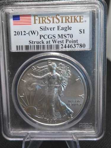 2012-W アメリカン シルバー イーグル | PCGS MS70 | ファーストストライク | フラッグラベル｜WORLD RESOURCE【QUEEN店】