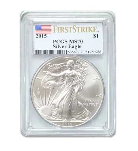 2015年 1ドル アメリカン シルバー イーグル MS70 PCGS - ファーストストライク